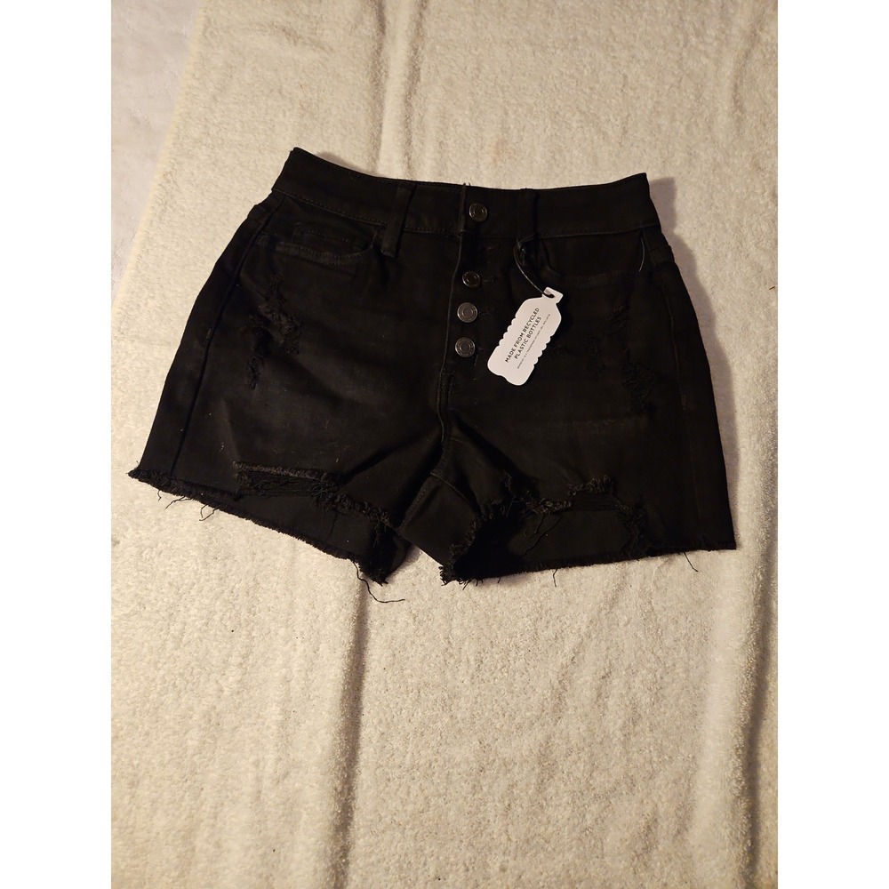 Junior Womens SO Black Mom Shorts Size 1/25 High Rise NWT